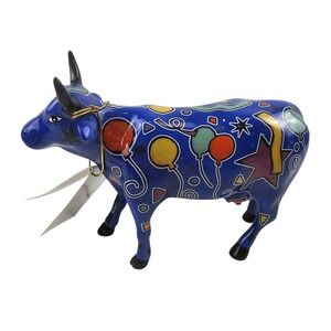 Cow Parade Party Cow Westland Giftware Figurine Balloon Star Design New in Box